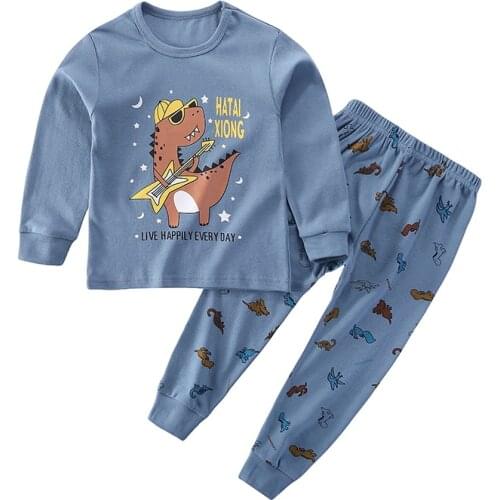 Children Pajamas Boys Cotton Clothes Pants Set Cartoon Sleepwear Kids Pajamas For Girls Toddler Baby Outfits Child Pyjama Autumn