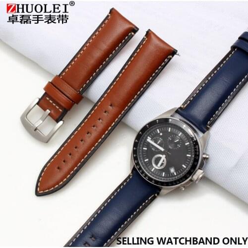 Head leather watch band fit for fossilQ intelligent FTW1114 ME3110 FS5436 2420 22mm mens Watch