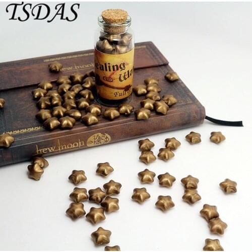 Retro Vintage Bronze Color Sealing Wax Granule With Bottle For Document Envelope Wedding Seal Wax Grain Sticks Stamp