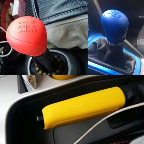 Silicone Black Car Handbrake Handle Cover Case for Ford Focus Automobile DSG Gear Shift Knob Protector