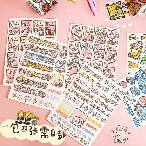 Stationery Sticker Pack Cute Pet Cartoon Lovely Girl Hand Account Kawaii Decoration Decoration Diary Scrapbooking