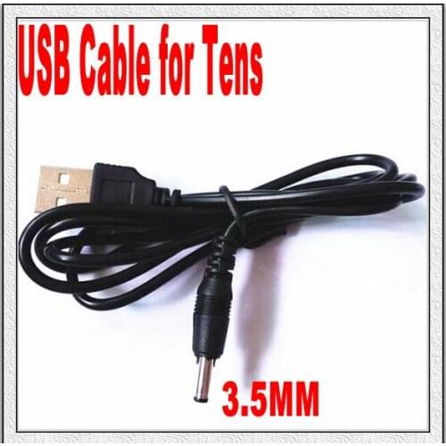 20pcs 3.5mm USB Cable for tens ems slimming therapy Electronic Pluse Massager