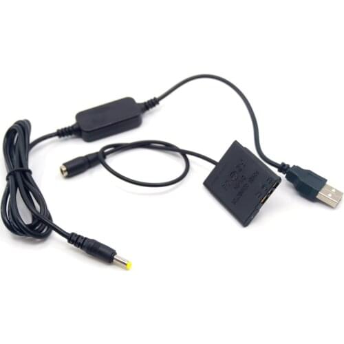DK-1N DC Coupler NP-BN1 Dummy Battery Mobile Power Bank Charger 5V USB Cable for Sony DSC-W320 W360 W390 W510 W530 Camera