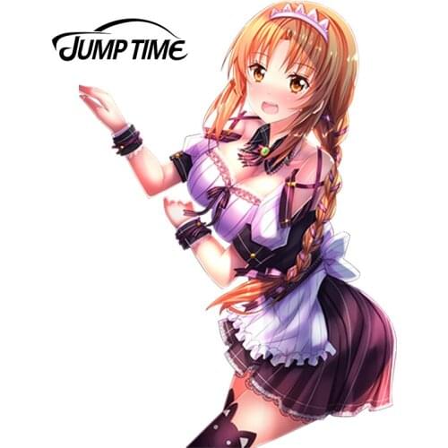 JumpTime 13cm x 9.2cm Kawii Maid Car Sticker Takao Render Gremory Vinyl Decal Window Wiper Decal Accessories