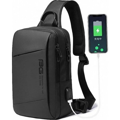 2020 Oxford Mens Waterproof USB Multifunction Crossbody Bag Shoulder Bags Messenger Chest Bag Short Trip Travel Pack for Male