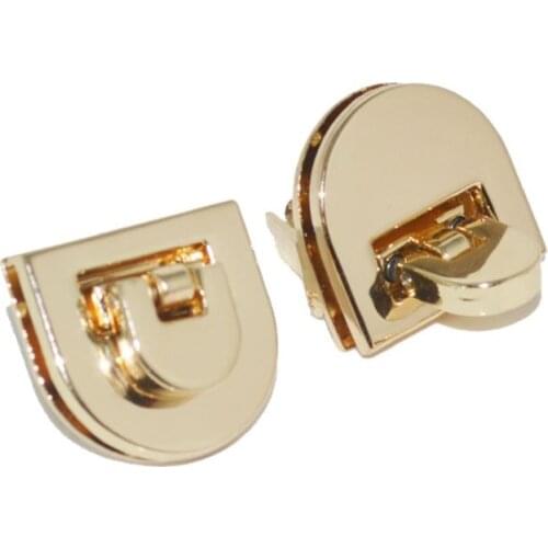 High Quality Buckle Twist Lock Hardware For Shoulder Bag Shape Handbag DIY Turn Lock Bag Clasp