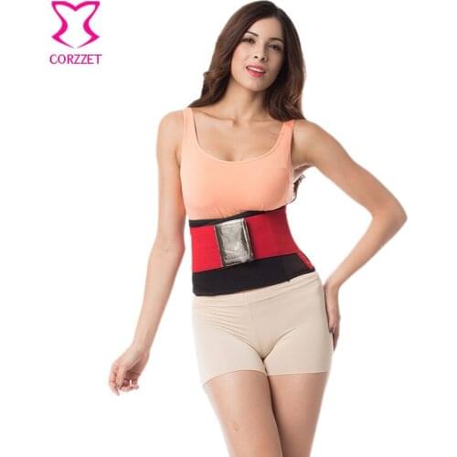 Women&Men Red Adjustable Exercise Weight Loss Burn Shaper Gym Sweat Fitness Belt Girdles Firm Control Waist Trainer Glass Shaper
