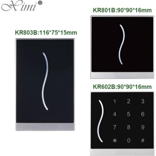 ZK KR801B KR802B KR803B IP65 Waterproof Wiegand26 34 Smart RFID Card Rader Touch Screen Keypad ID IC Card Access Control System