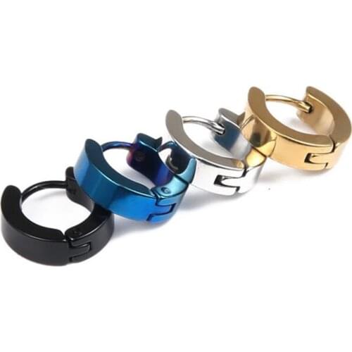 1 pair of fashionable titanium steel earrings, punk unisex earrings, not easy to allergies, titanium steel earrings