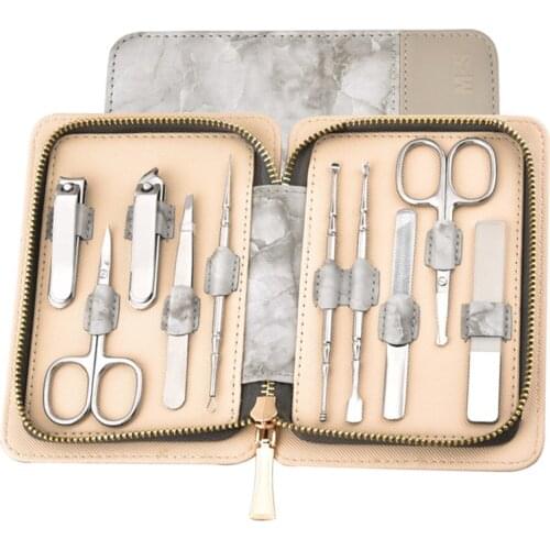 10pcs A complete set of Manicure Nail clippers, household high-grade scissors, nail clippers, special olecranon nail clippers