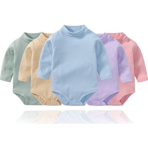 2021 Baby Girl Clothes Autumn And Spring Christmas Newborn Boys Bodysuits Candy Colors 0-24m Cotton Clothing For Kids Infants