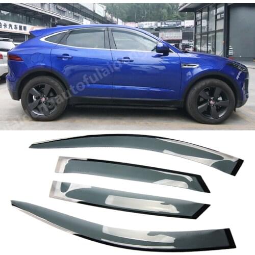 4pcs For Jaguar E-PACE 2018-2019 Plexiglass Window Visor Vent Shade Rain Guard Door Visor Car Accessories