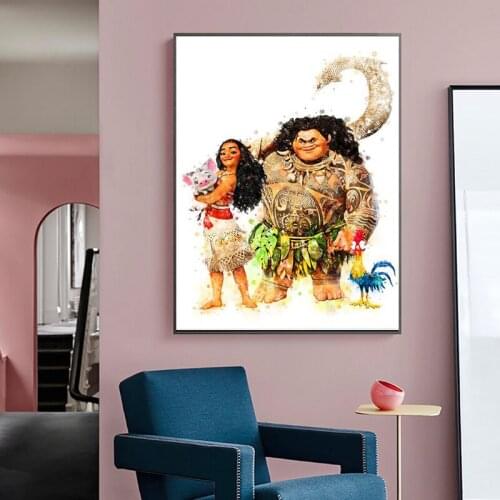 5D DIY Diamond Painting Disney Princess Moana Art Mosaic Diamond Embroidery Cross Stitch Kits Home Decor