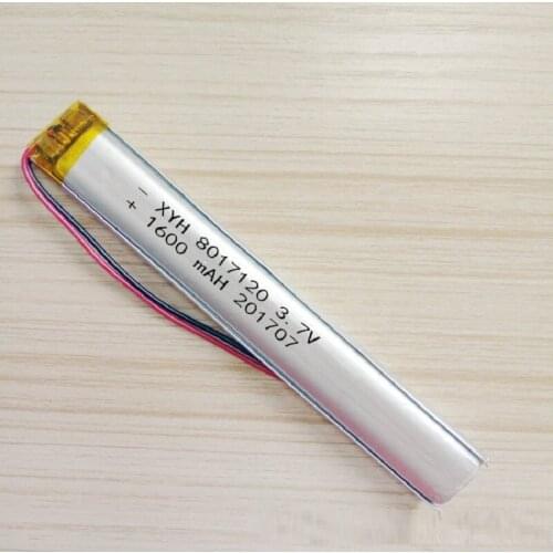 8017120 3.7V 1600mAh Lithium Polymer Rechargeable Battery lipo cellS For E-book power bank DIY Tablet PC