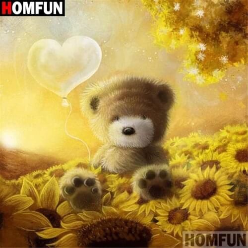 HOMFUN Full Square/Round Drill 5D DIY Diamond Painting "Cartoon bear" 3D Embroidery Cross Stitch 5D Decor Gift A18297