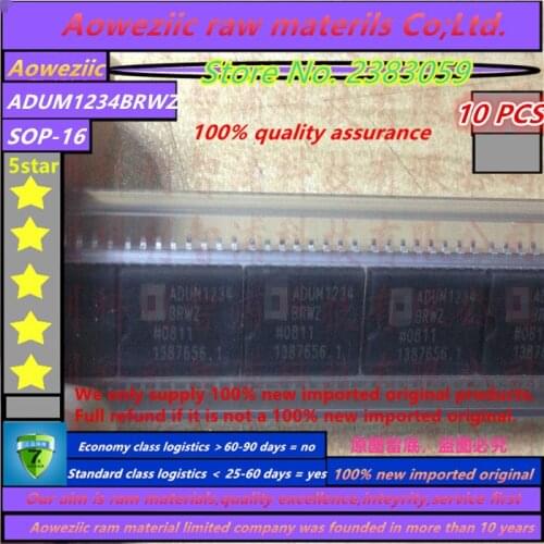 Aoweziic 100% new imported original ADUM1234BRWZ ADUM1234 SOP-16 LCD plasma power chip