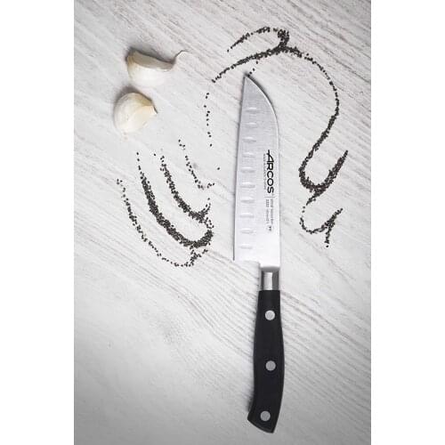 Arches 233200-Santoku alveolado series Riviera 140 mm kitchen knife, stainless steel