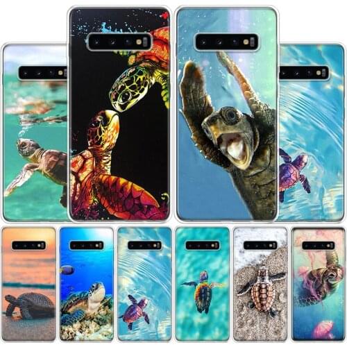 Sea Turtle Aqua Cute Animal Cover Phone Case For Samsung Galaxy A51 A71 A70 A50 A40 A30 A20E A10S A41 A21 A01 A6 A7 A8 A9 Plus C