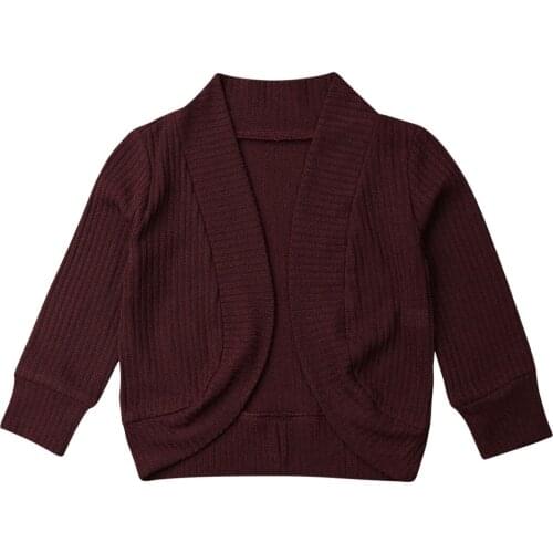 Kid Sweaters Autumn Toddler Kids Baby Girl Knitted Sweater Cardigan Coat Long Sleeve Top Outwear