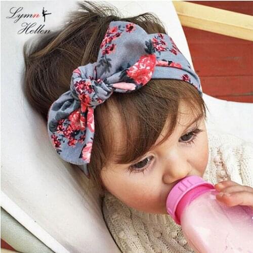 Baby Headwear Bohemia Turban Knotted Headband Floral Printing Head Wraps Girls Toddler Infants Soft Hair Accessories Play Mats