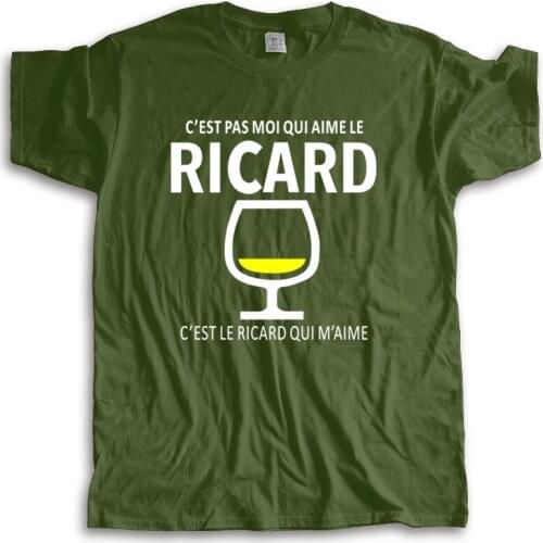 Summer t-shirt men brand teeshirt Latest Cest Pas Moi Qui Aime Le Ricard T-shirt Elegant T-shirt Elegant cotton tshirt for boys
