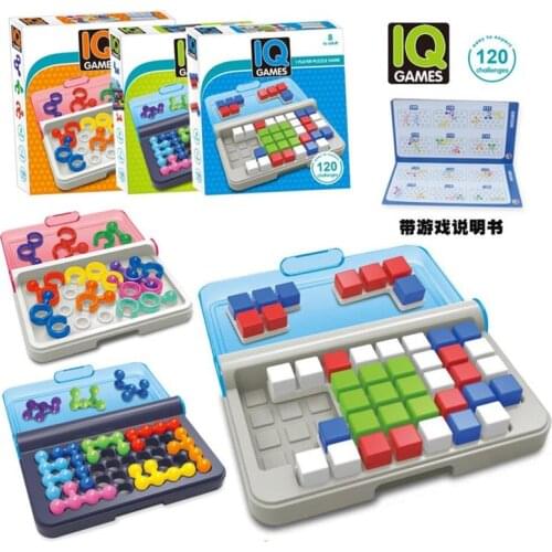 120 Challenges Logical Thinking Game 3D Puzzle Toy Geometric Jigsaw Children Homeschool Supplies Educational Montessori Toys