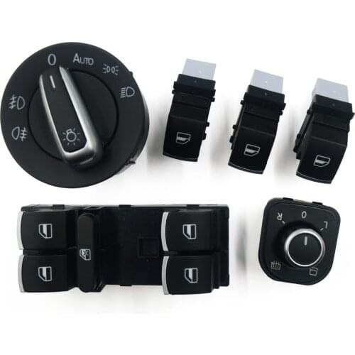Mirror headlight switch window switch set for VW Golf MK5 6 Jetta MK5 Passat B6 B7 Tiguan 5ND 959 565A 5ND 959 857 5ND941431B