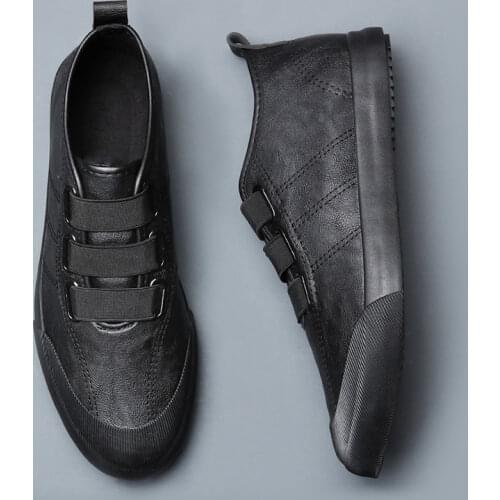 Monstceler Brand Mens Casual Shoes Breathable Male Slip-on Loafers Buckle Sneakers Men Pu Leather Shoe M6986