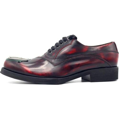 High top formal shoes for men lace up oxfords genuine leather black wedding shoes fashion party men shoes