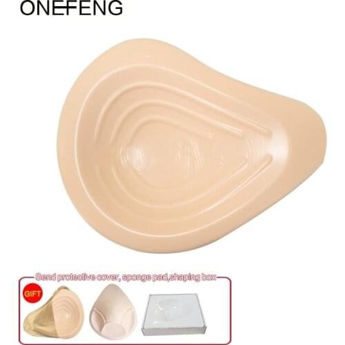 ONEFENG Light Depressed Breast Surgery Silicone Breast Fake Chest Light Weight Breathable Armpit Resection Make Up