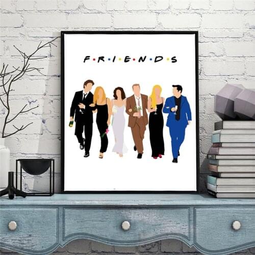 Friends TV Show Poster Canvas Painting Print Minimalist Logo Bedroom Home Decor Modern Wall Art Pictures For Living Room