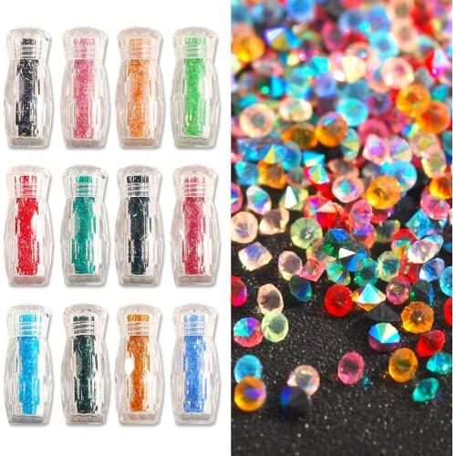 Nail Art Supplies Crystal Glass Micro Diamond DIY 1.1mm Mini Nail Art Rhinestones Nails Accessories For DIY Nail 2880Pcs