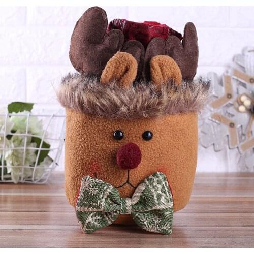 Christmas Gift Holders Sacks Reusable Drawstring Wrap Present Gift Party Bags Children Candy Basket Small Festive Gift Storage