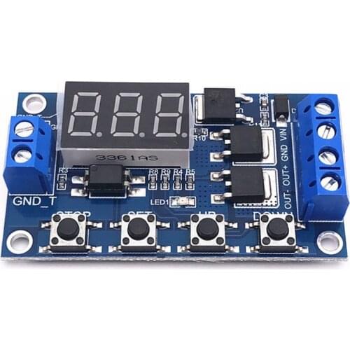 DC 12V 24V Dual MOS LED Digital Time Delay Relay Trigger Cycle Switch Circuit Board Timing Control Module DIY
