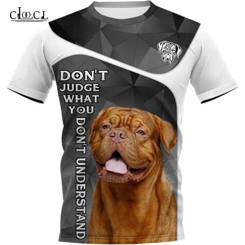 CLOOCL Newest Dogue De Bordeaux 3D Printed Men Hip Hop T Shirt Harajuku Summer Short Sleeve Casual Unisex Tops Drop Shipping