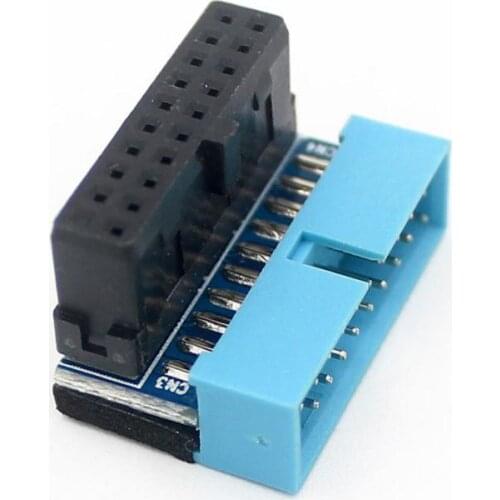 USB 3.0 19 pin 20pin Male To Female Extension Adapter Up Down Angled 90 Degree For Motherboard Mainboard