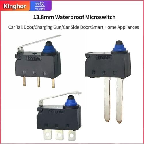 Waterproof Micro Switch 13.8mm Small Rubber Key Stroke Detection Used For Car Tail Door Side Door/Charging Gun/Smart Appliances