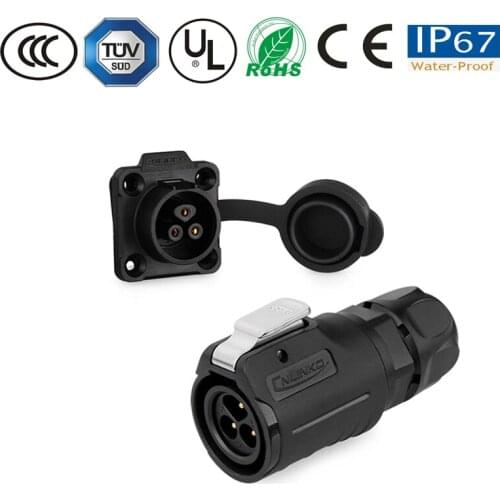 Waterproof panel connector M16 3 pin IP67 pastic male plug female sock electronics powercon connector led lamp connector