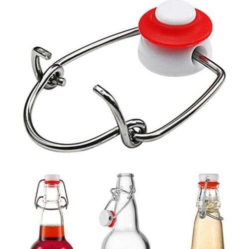 1pcs Enclosed Glass Bottle Sealed Jar With Lid Swing Beer Bottle Enzyme Buckle Bottle Swing Stopper For Beer Bottle Top