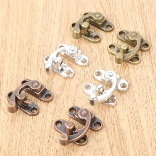2pcs Box Latch Clasps 29*33mm Catch Clasp Hook Lock For Mini Jewelry Box Furniture Hardware