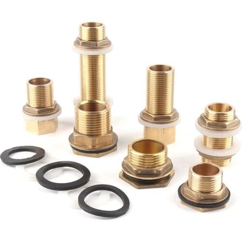 1pc Copper Water Tank Connector 3/4" 1" Male Brass Pipe Single Loose Key Swivel Fittings Nut Jointer Fish Tank Copper Adapter