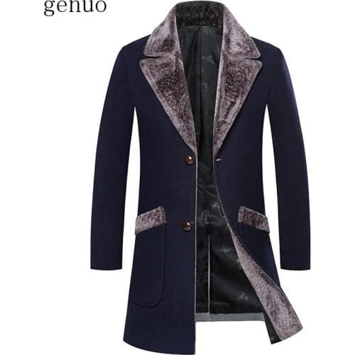 2020 New Arrival Winter High Quality Casual Trench Men Coat Jacket / Business Wool Thick Warm Mens Woolen Coat Large Size S-5XL