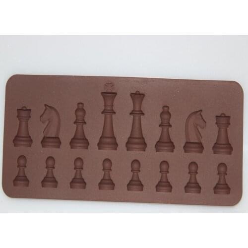 3D International Chess Form Pastry Chocolate Sugar Soap Fondant Kitchen Baking Cake Decorating Tools Silicone Molds Cube Tray