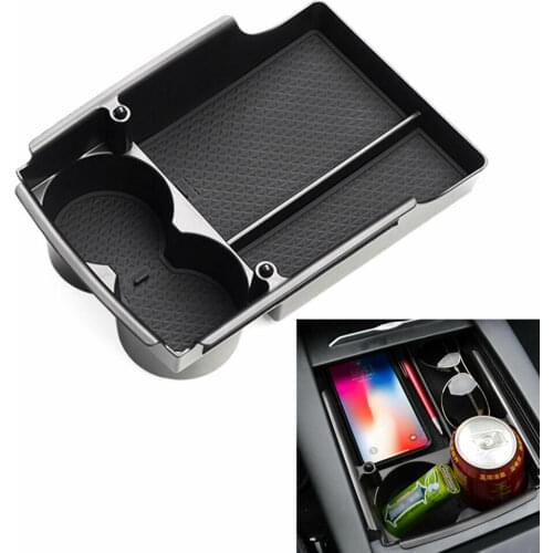Car Center Console Armrest Storage Box Glove Tray Holder For Tesla Model S X 2017-2018