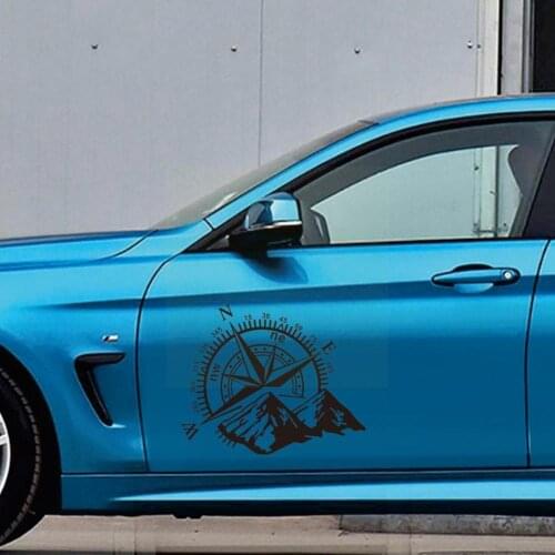 3D Car Decorative Sticker 21*26cm Compass Rose Navigate Car Waterproof Offroad Vinyl Mountain Self-Adhesive Decal Cover Sti P3I1