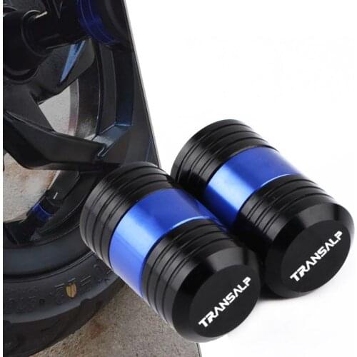 For Honda TRANSALP XL 600 650 700 V XL700V XL650V Blue CNC Motorcycle Accessories Wheel Tire Valve Cover Air Port Stem Caps