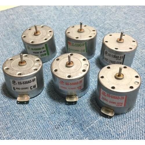 DC Motor EG-530AD 9V 6V 12V CW CCW 2400RPM Sound Recorder Audio power amplifier Motor Recorder motor