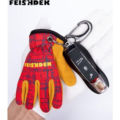 Leather Keychain Red Reflective Design for Ladies men&women Bag Charm,Luxury Car Key Holder,Cute Accessories Gifts Sude Key Ring