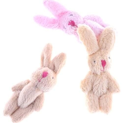 Mini Cute Soft Rabbit Pendant Plush Bunny Bouquet Toy Doll DIY Ornaments Gifts For Key Chain New