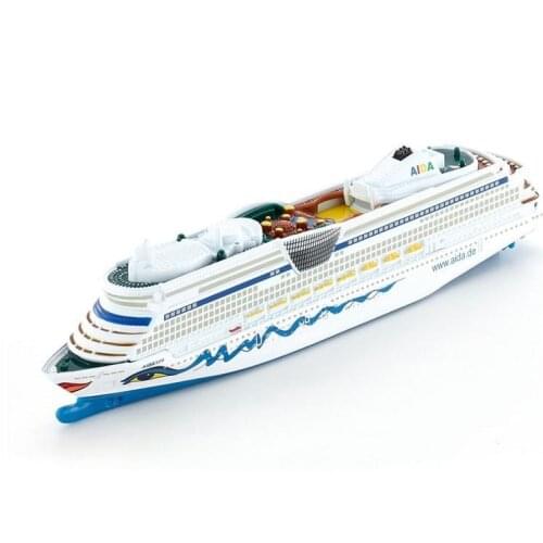 Alloy Transport Model 1/1400 Siku Aida Cruise Ship Metal Cruiseliner Miniature Replica Civilian for Children Kids Boat Gifts
